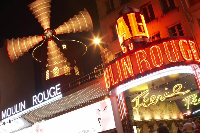 Enjoy an evening out at the famous Moulin Rouge